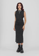Vale Sleeveless Eyelet Midi Dress
