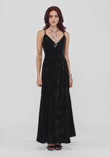 Orin Foiled Velour Cami Gown