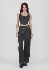 Blair Pinstripe High Waist Tailored Trouser