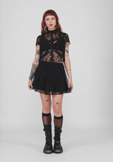 Ada Lace & Chiffon Button Down Shirt