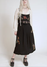 Genevra Embroidered Overlay Midi Dress