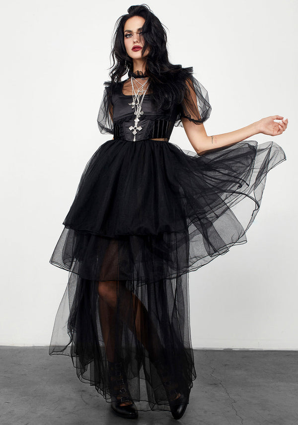 CHAOS LAYERED TULLE GOWN