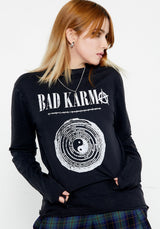 Bad Karma Distressed Layered T-Shirt