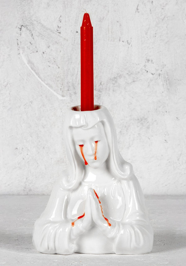 Crying Mary Candle Holder