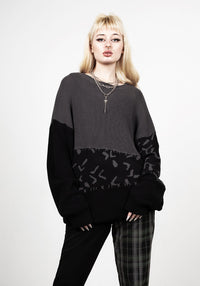 Abstract Longline Sweater