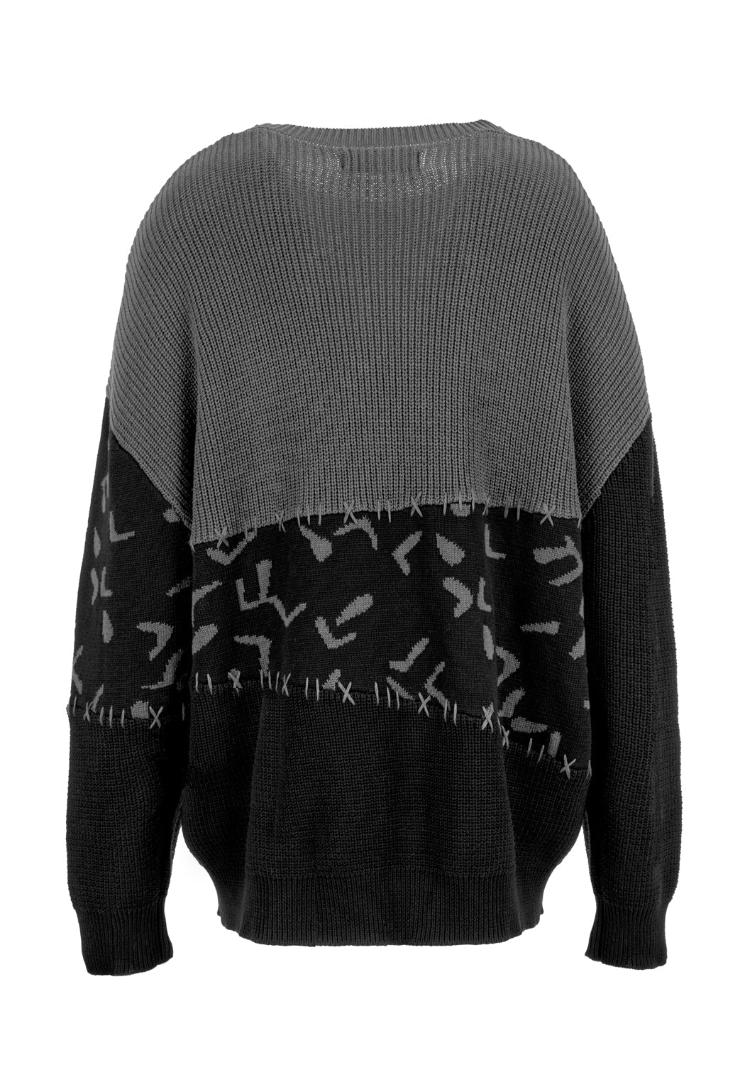 Abstract Longline Sweater