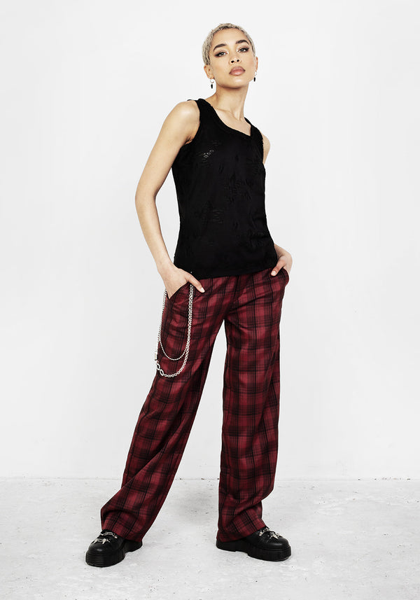 Thrashed Distressed Jersey Tank Top