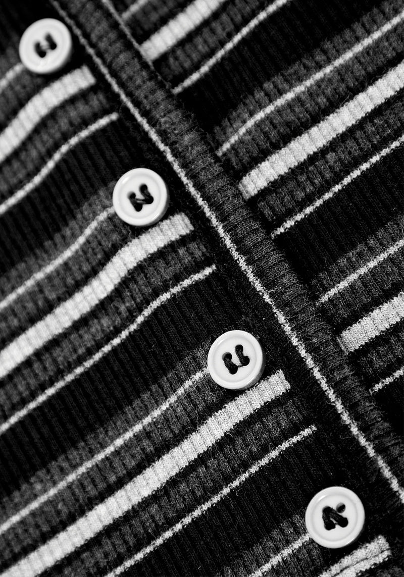 Rave Stripe Short Sleeve Cardigan
