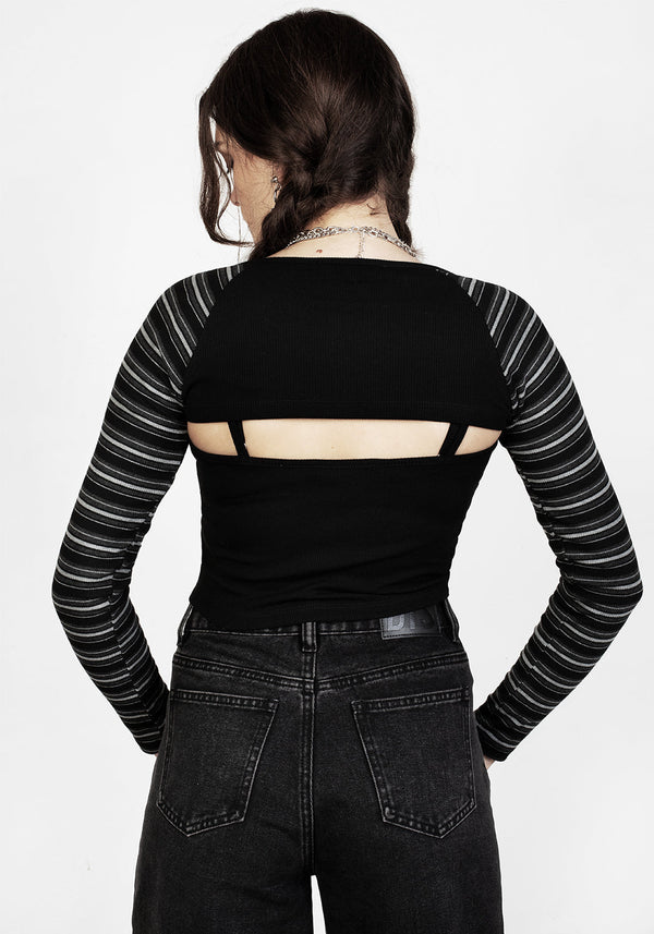 Gwen 90s Cami Top and Stripe Cardigan