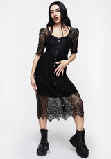 Demise Crochet Lace Midi Dress