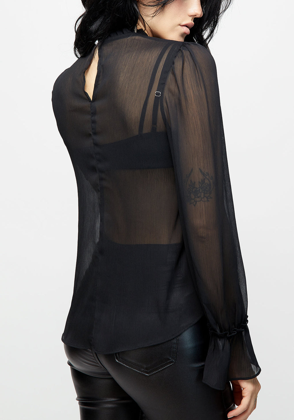 Spirit Sheer Pintuck Ruffle Top | Disturbia - Shop Women's Gothic ...