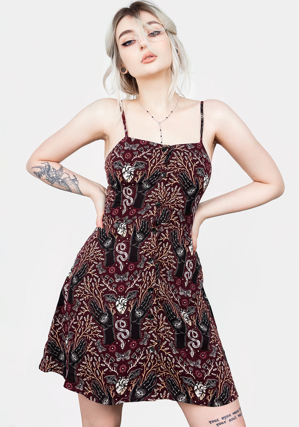 Hemlock Button Up Apron Dress | Disturbia - Shop Women's Gothic