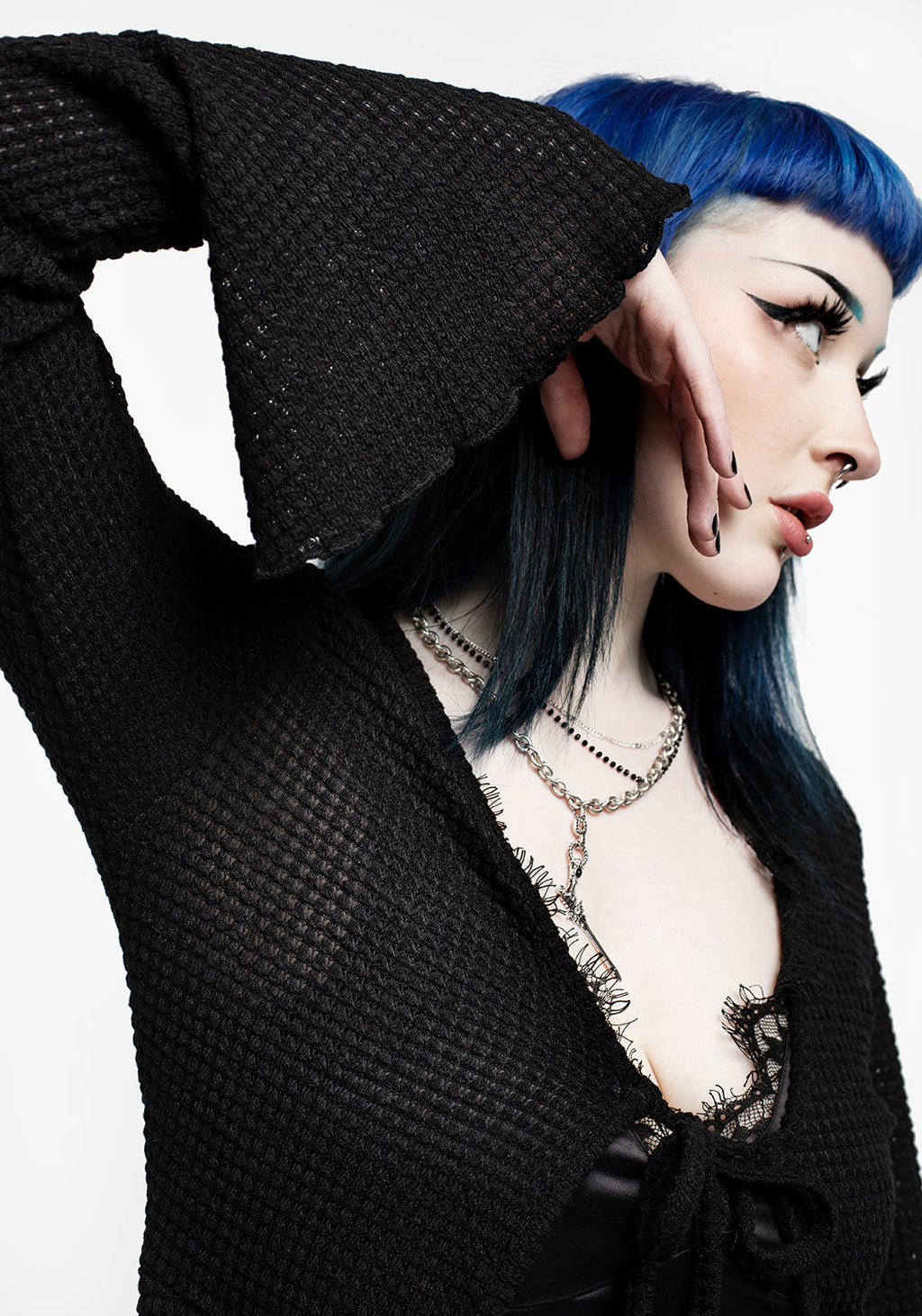 Xana Textured Tie Front Long Cardigan | Disturbia - Shop Women's