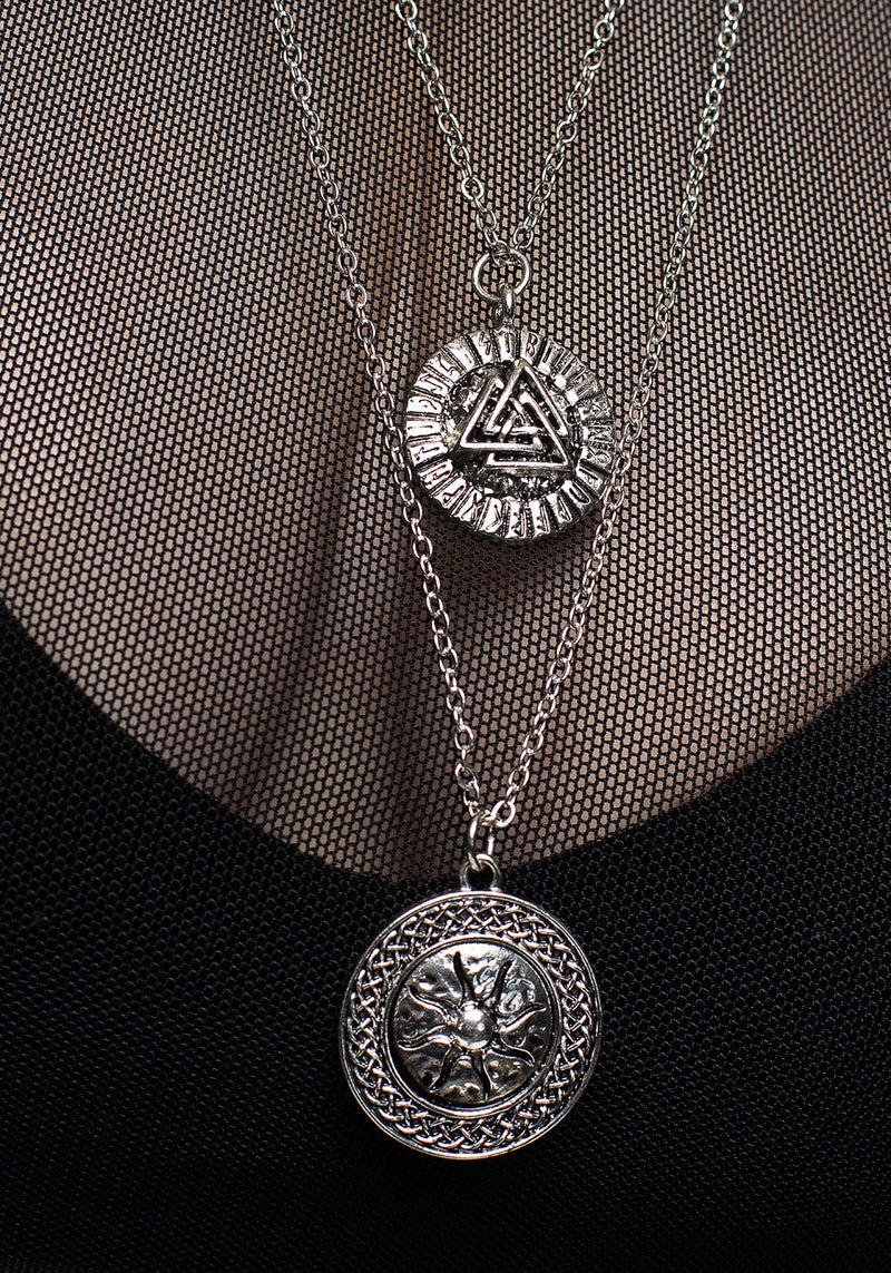 Valkyrie 4 Layered Rune Choker Necklace